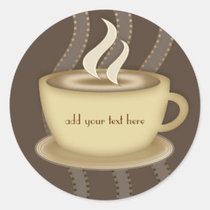 Sticker Rond Les amateurs de café