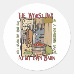 Sticker Rond Les amateurs de chevaux cadeaux