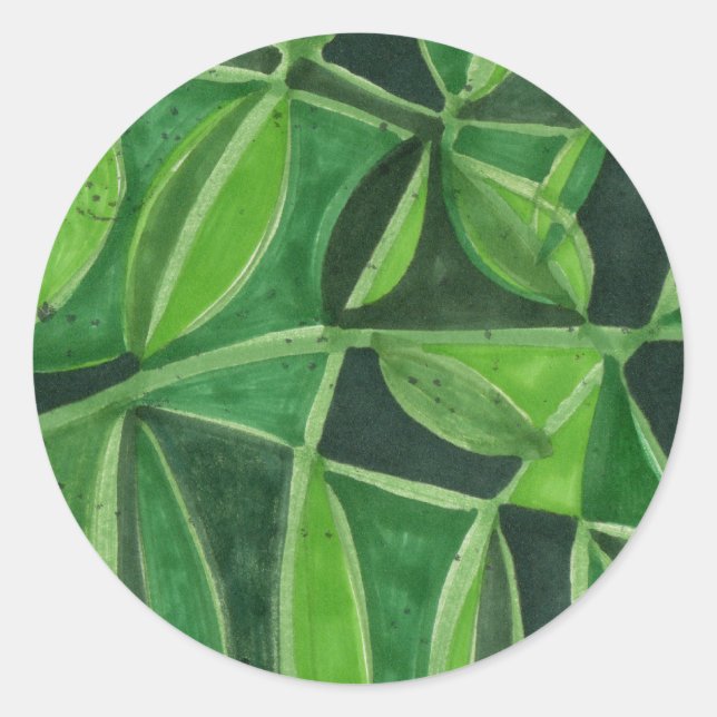 Sticker Rond Les amoureux plantes s'unissent (Devant)