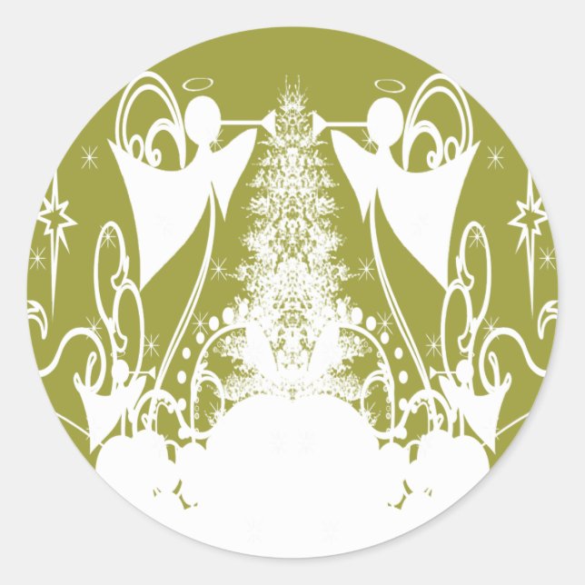 Sticker Rond Les anges changent de couleur - (Devant)