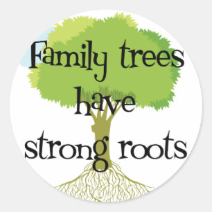 Sticker Rond Les Arbres Familiaux Ont De Fortes Racines