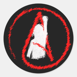 Sticker Rond Les athées s'unissent