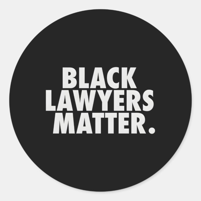 Sticker Rond Les Avocats Noirs Comptent Pour Le Procureur (Devant)
