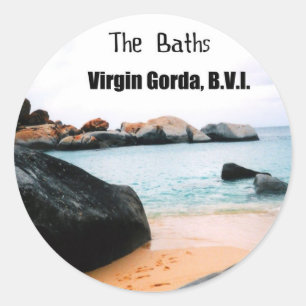 Sticker Rond Les Bains, Virgin Gorda B.V.I.