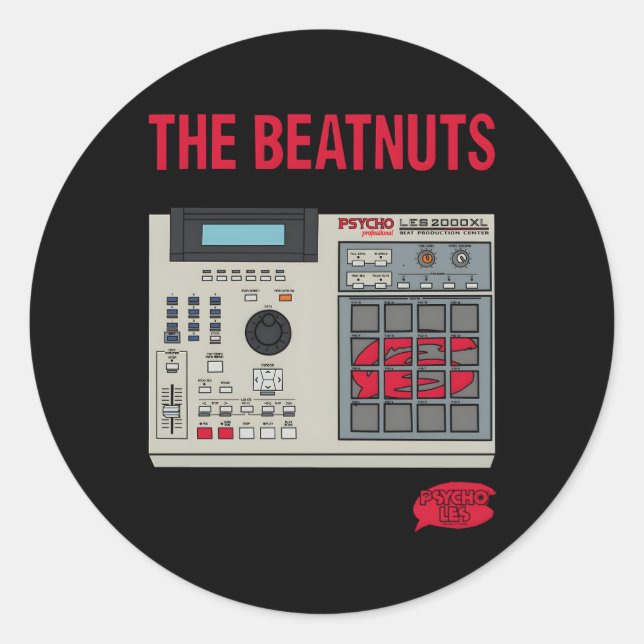 Sticker Rond Les Beatnois Akai Mpc 2000 Xl (Devant)