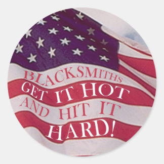 Sticker Rond Les Blacksmiths S'Enflamment