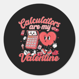 Sticker Rond Les calculatrices sont mon professeur de maths val