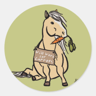 Sticker Rond Les Carottes Vont Fonctionner Pour Le Pony Cute