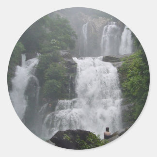 Sticker Rond Les cascades du Costa Rica