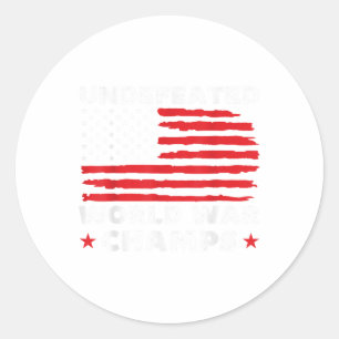 Sticker Rond Les Champs-4 juillet-de-guerre indéfectibles de la