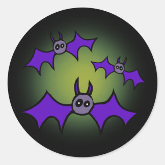 Sticker Rond Les chauves-souris !