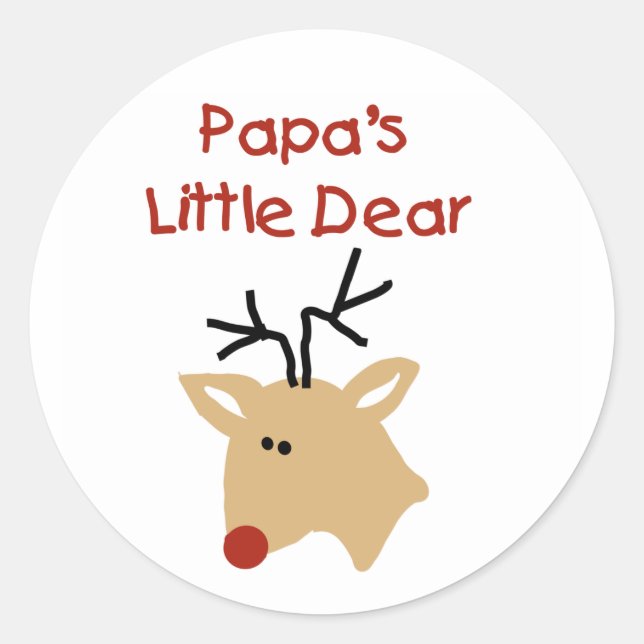 Sticker Rond Les Chers T-shirts et cadeaux de Papa (Devant)