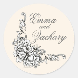 Sticker Rond Les chevaliers de beauté baroques