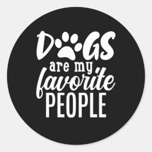 Sticker Rond les chiens sont mes préférés