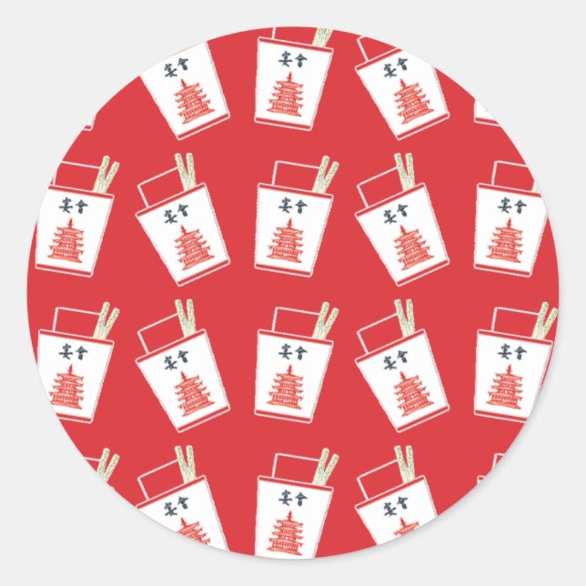 Sticker Rond Les Chinois rouges sortent (Devant)