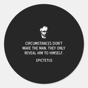 Sticker Rond Les Circonstances De Citation De L'Épictète Stoïqu