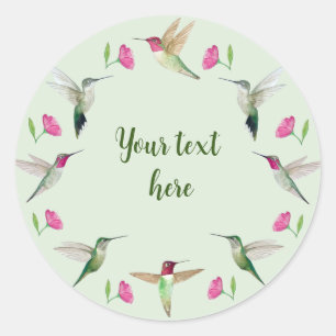 Sticker Rond Les colibris d'Anna