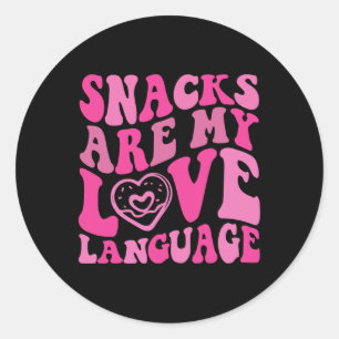 Sticker Rond Les collations sont mon langage de l'amour Enfant 