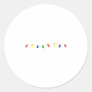 Sticker Rond Les collègues sont comme les lumières de Noël Drôl