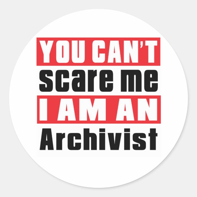 Sticker Rond Les conceptions de la peur des archivistes (Devant)