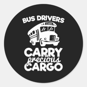 Sticker Rond Les Conducteurs D'Autobus Transportent De La Carga