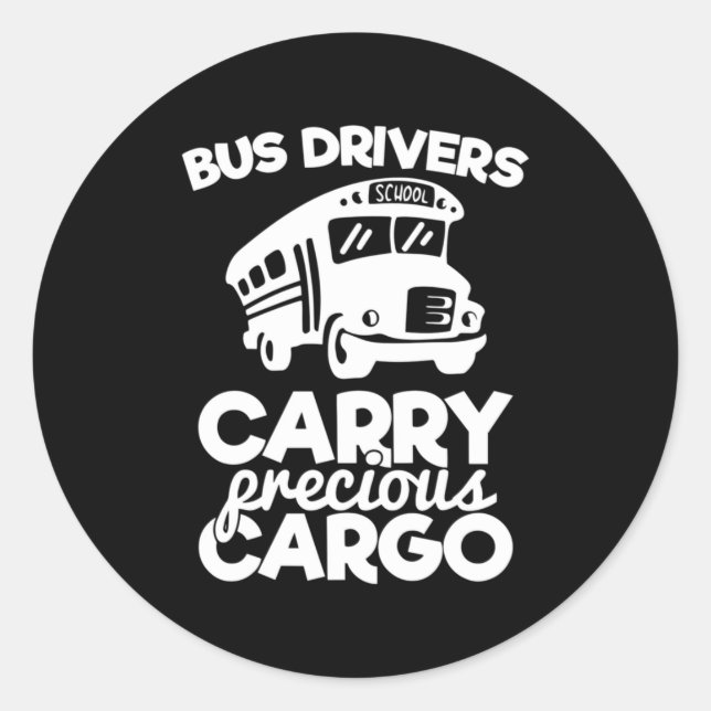 Sticker Rond Les Conducteurs D'Autobus Transportent De La Carga (Devant)