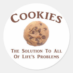 Sticker Rond Les cookies résolvent des problèmes
