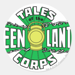 Sticker Rond Les corps verts de lanterne - logo vert