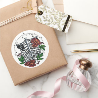 Sticker Rond Les côtes florales