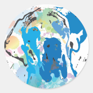 Sticker Rond Les couleurs Danse