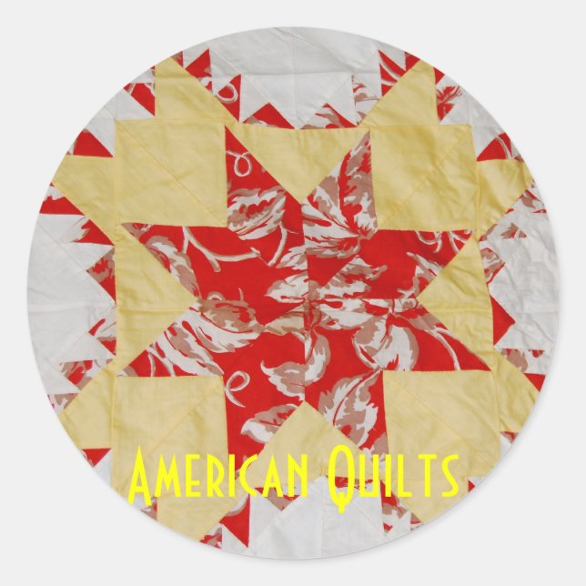 Sticker Rond Les couvertures américaines antiques (Devant)