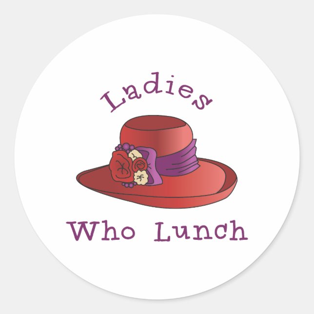 Sticker Rond Les dames qui déjeunent (Devant)
