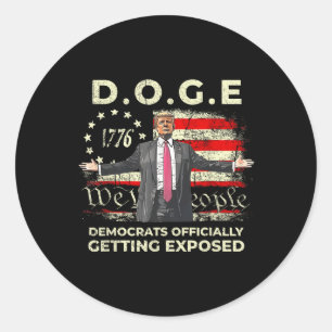 Sticker Rond Les Démocrates Doge Se Font Officiellement Exposer