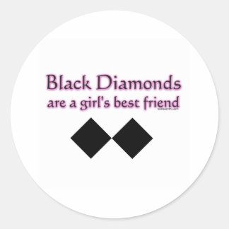 Sticker Rond Les diamants noirs sont les meilleures filles