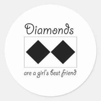 Sticker Rond Les diamants sont les filles meilleures amie