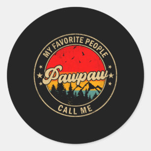 Sticker Rond Les enfants appellent Papy Papa Grand-père