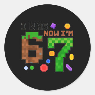 Sticker Rond Les enfants avaient 6 7 ans Garçon 6 7 ans Anniver