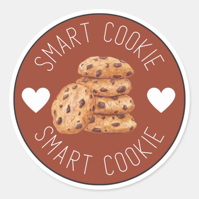Sticker Rond Les enfants Smart Cookie Motivational Zazzle (Devant)