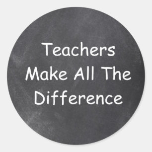 Sticker Rond Les enseignants font une différence idée cadeau ta