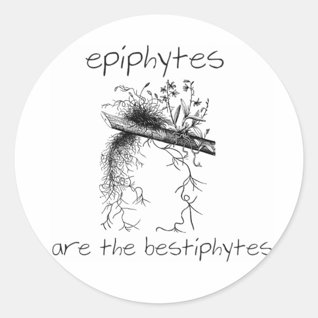 Sticker Rond Les épiphytes sont les bestiphytes (Devant)