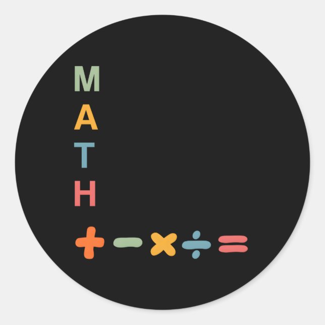 Sticker Rond Les Erreurs Mathématiques Permettent De Réfléchir  (Devant)