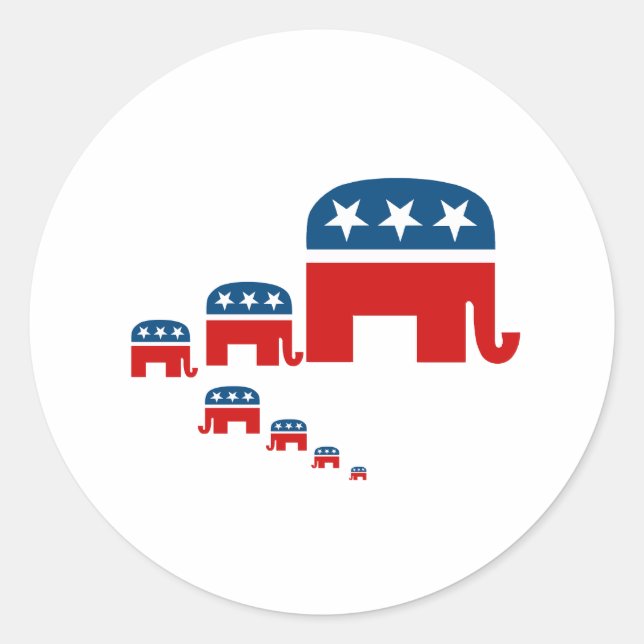 Sticker Rond Les faire monter Républicains (Devant)