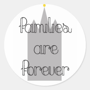 Sticker Rond les familles sont éternelles temple mormon lds