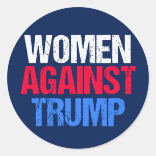 Sticker Rond Les femmes contre Donald Trump