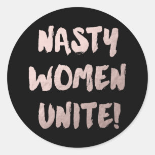 Sticker Rond Les femmes noires roses s'unissent