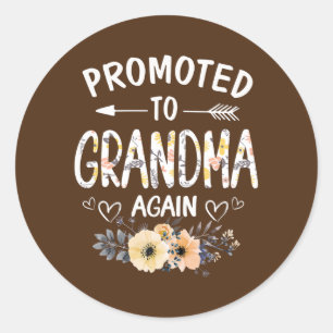 Sticker Rond Les femmes promues à grand-mère à nouveau Fleur No
