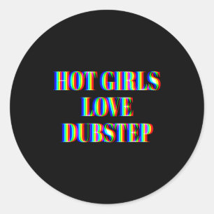 Sticker Rond Les Filles Chaudes Aiment La Musique De Festival D