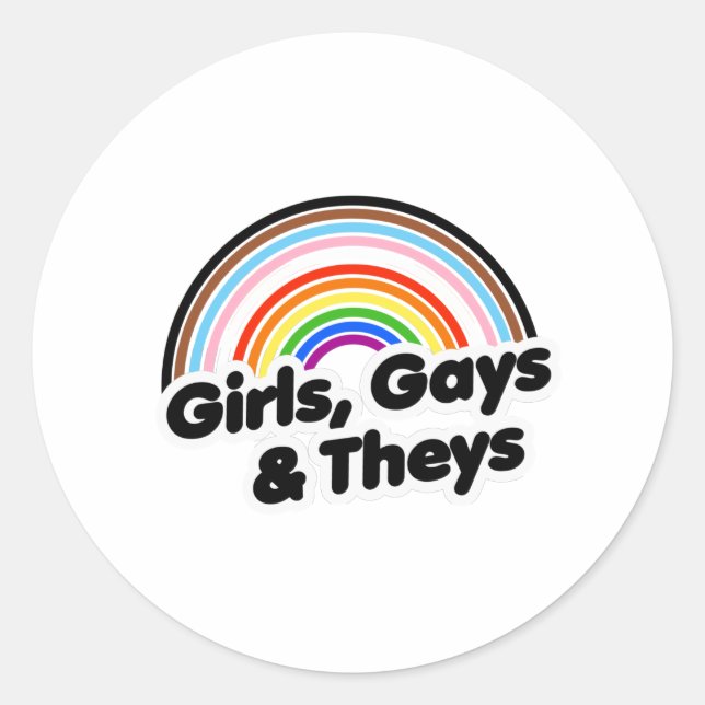Sticker Rond Les filles gays et theys (Devant)