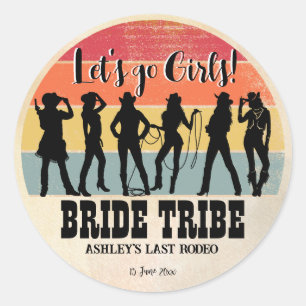 Sticker Rond Les filles laissent aller les filles vintage week-