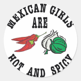 Sticker Rond Les Filles Mexicaines Sont Chaudes Et Épicées